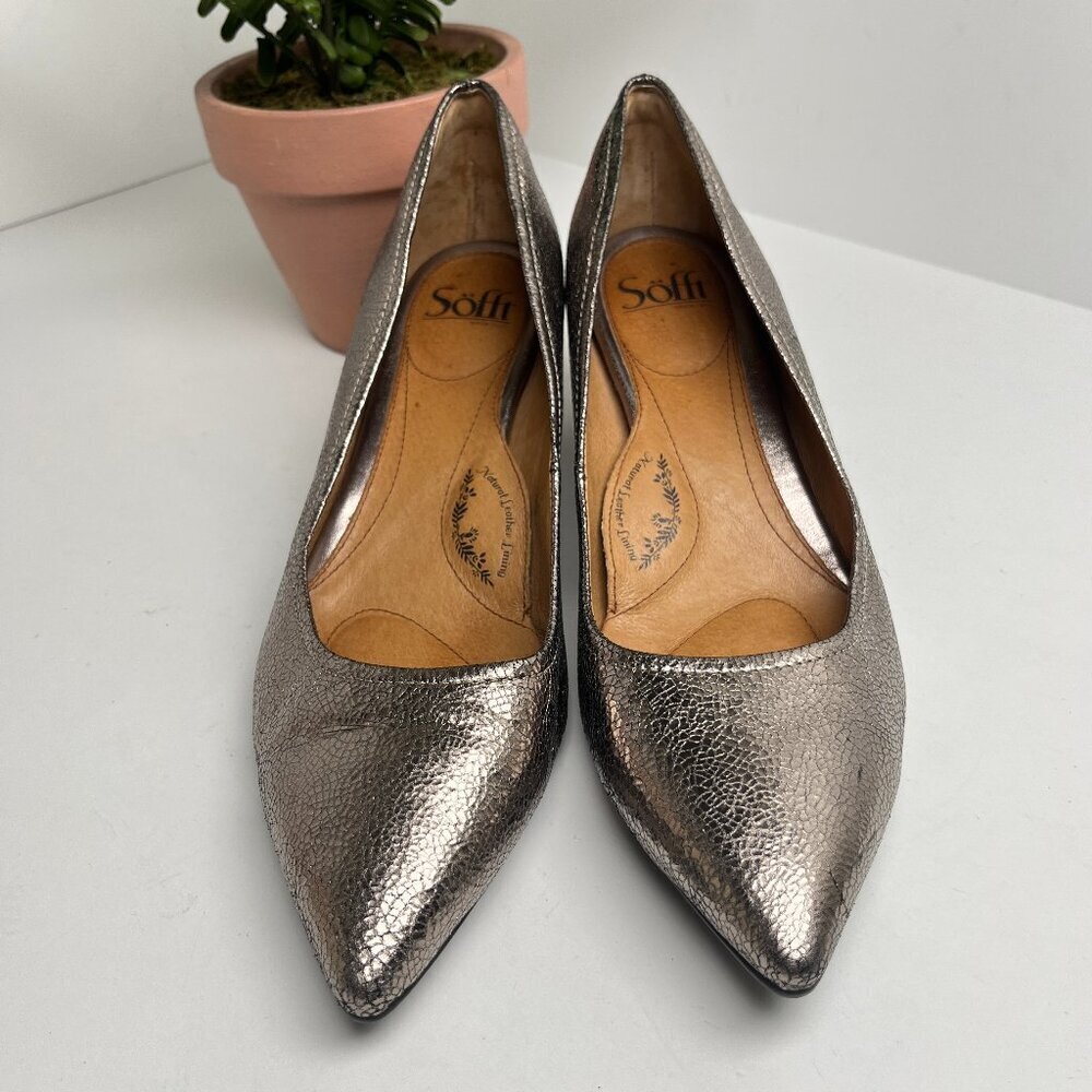 Sofft Brand woman heels.Size‎ 9.5M Leather Silver Gray - Picture 2 of 10